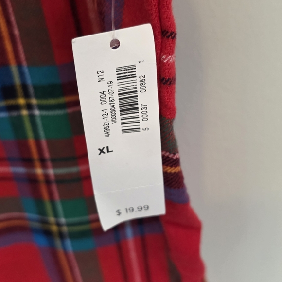 NWT Old Navy Size XL Plaid Red Sleepwear Pants - Picture 5 of 6
